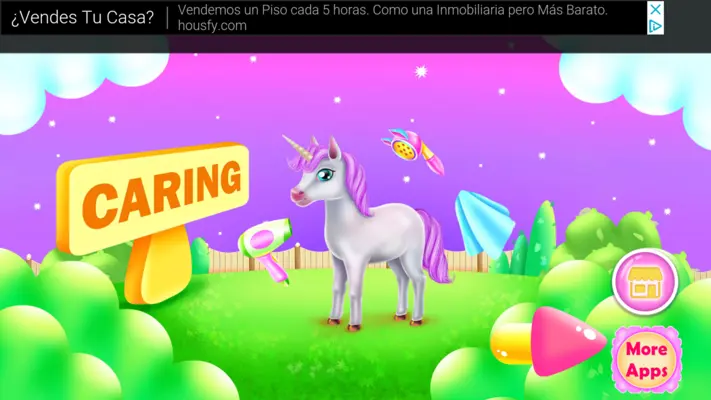 Cute Unicorn Caring and Dressup android App screenshot 5