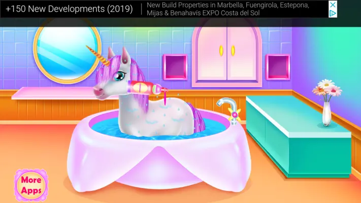 Cute Unicorn Caring and Dressup android App screenshot 7